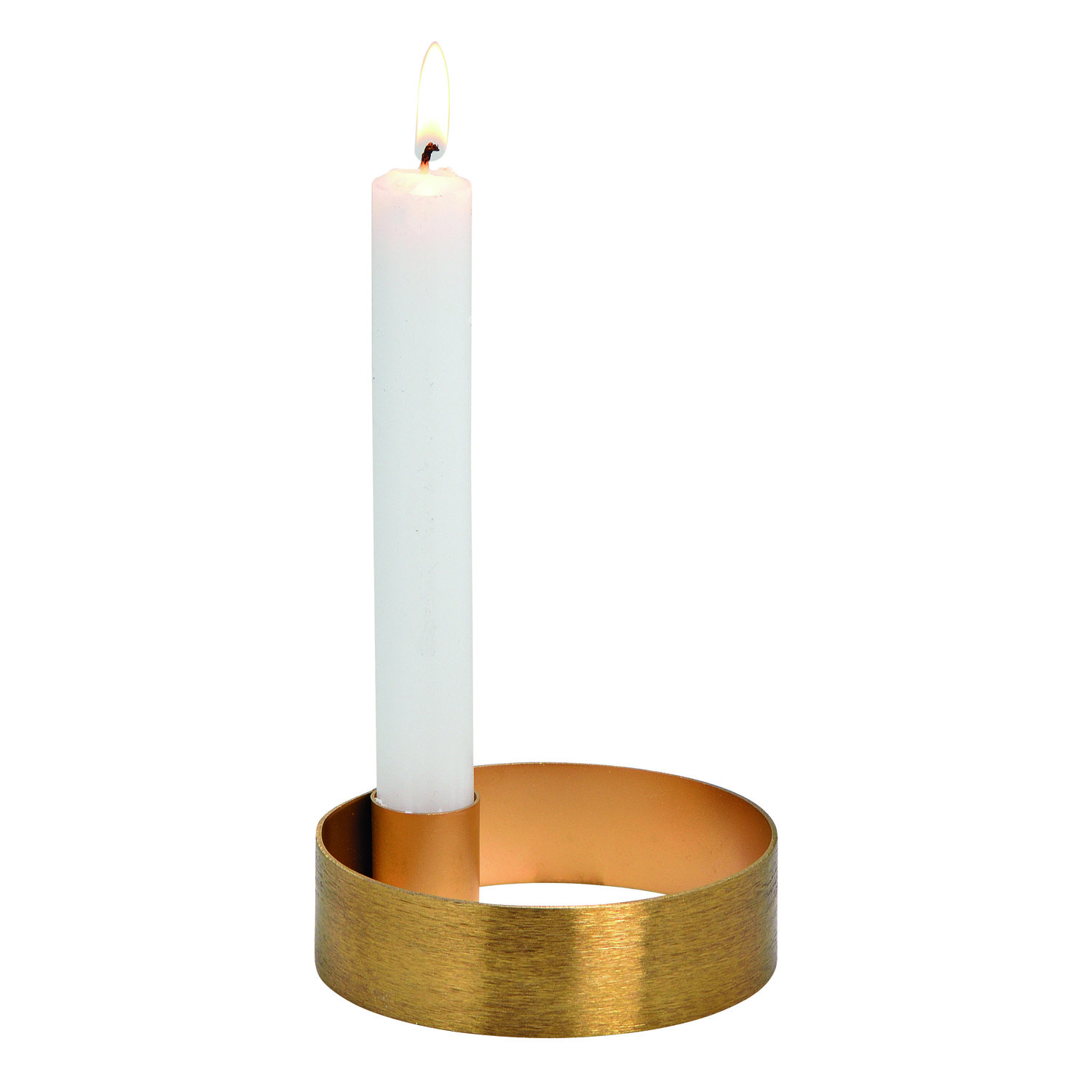 Kerzenhalter aus Metall Gold 10cm rund – ROMODO ® | Kerzenständer