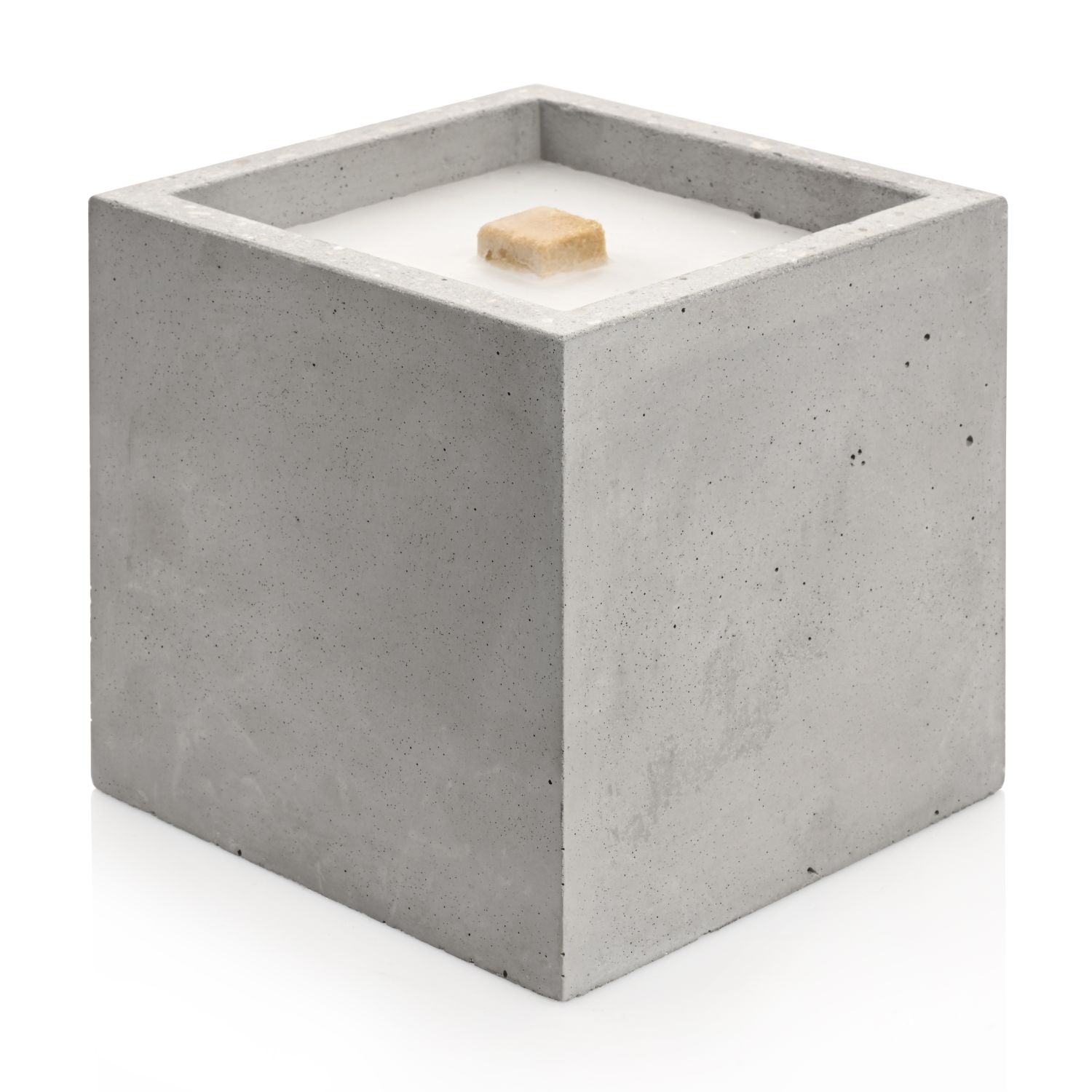 BESKE Betonfeuer FUEGO Outdoor 17cm eckig Tischfeuer Dauerdocht ink. Löschbrett