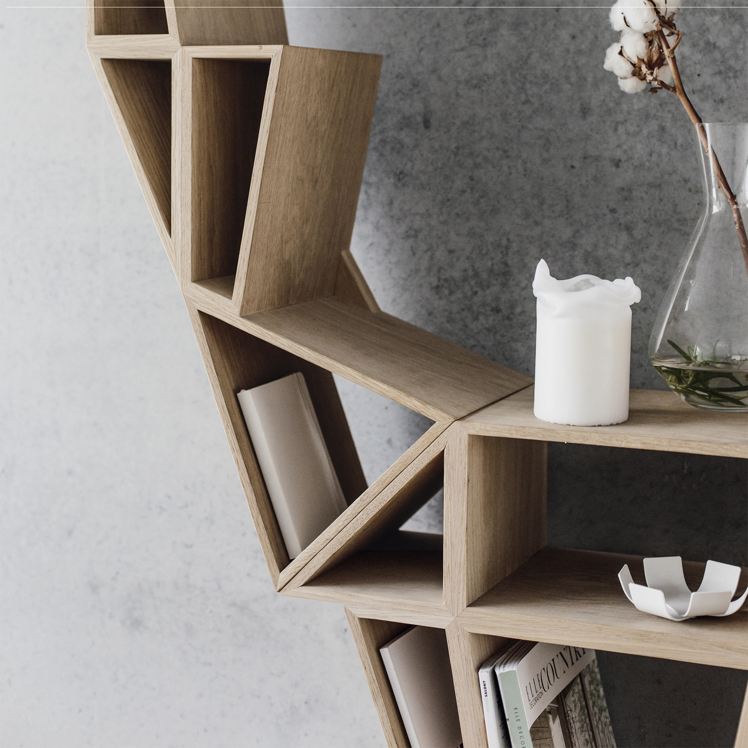 BEdesign Wandregal DEER Eiche Designregal aus Holz