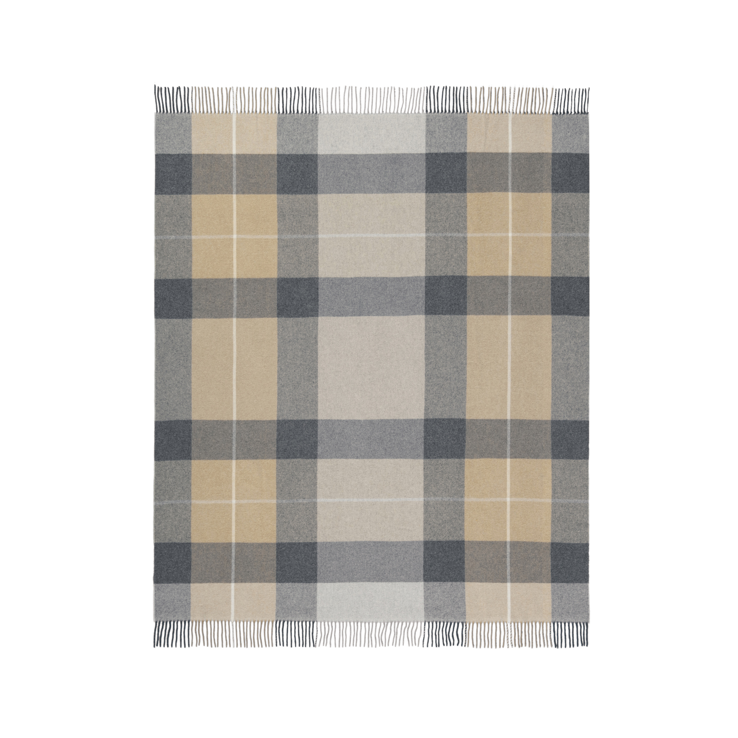 Biederlack Plaid Quito Beige 130x170cm Franse