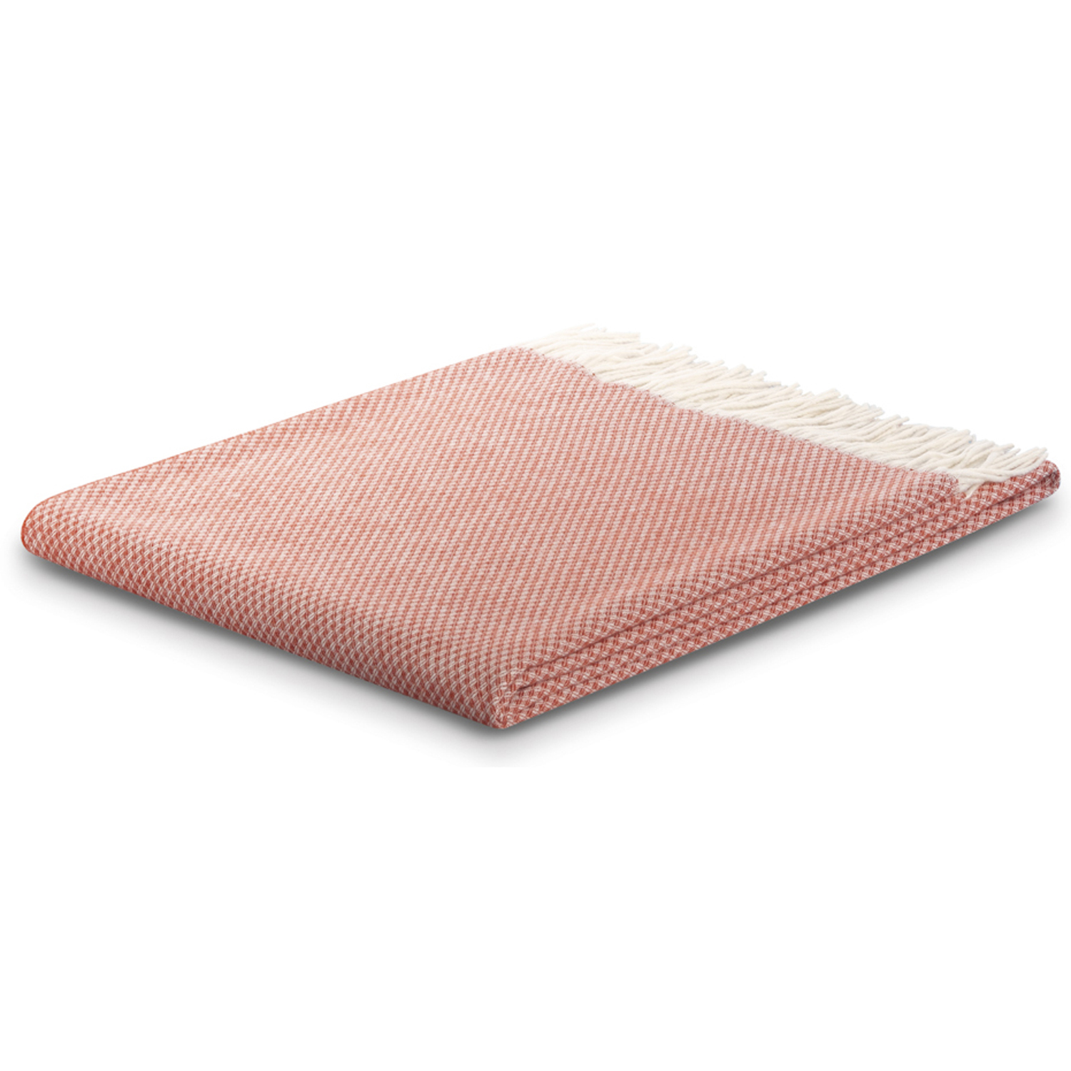 Biederlack Plaid SUMERO 140x190cm terrakotta hochwertige Kuscheldecke mit Fransen