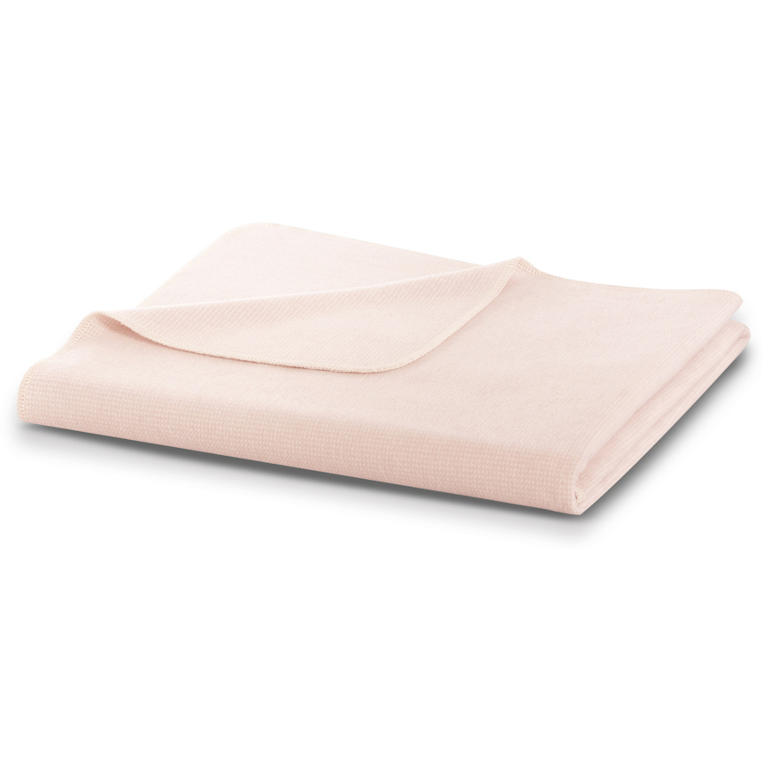 Biederlack Wohndecke PEARL 150x200cm rosa Kuscheldecke mit Overlockstich