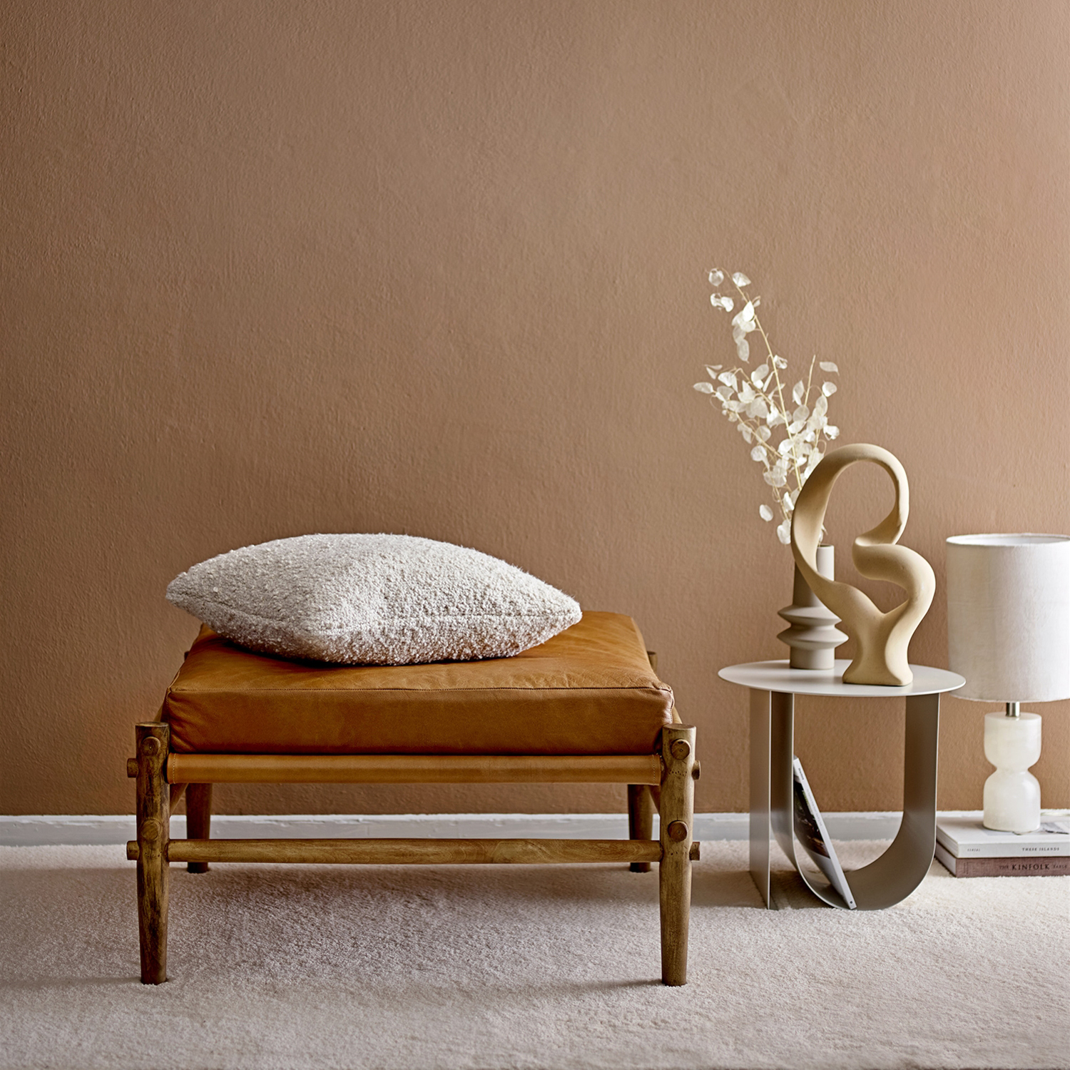 Bloomingville Hocker Aysia natur 