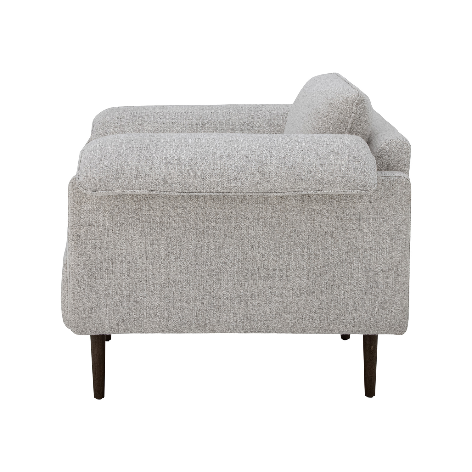 Bloomingville Loungesessel Chesham weiß moderner Wohnsessel mit minimalistischen Füssen Eiche