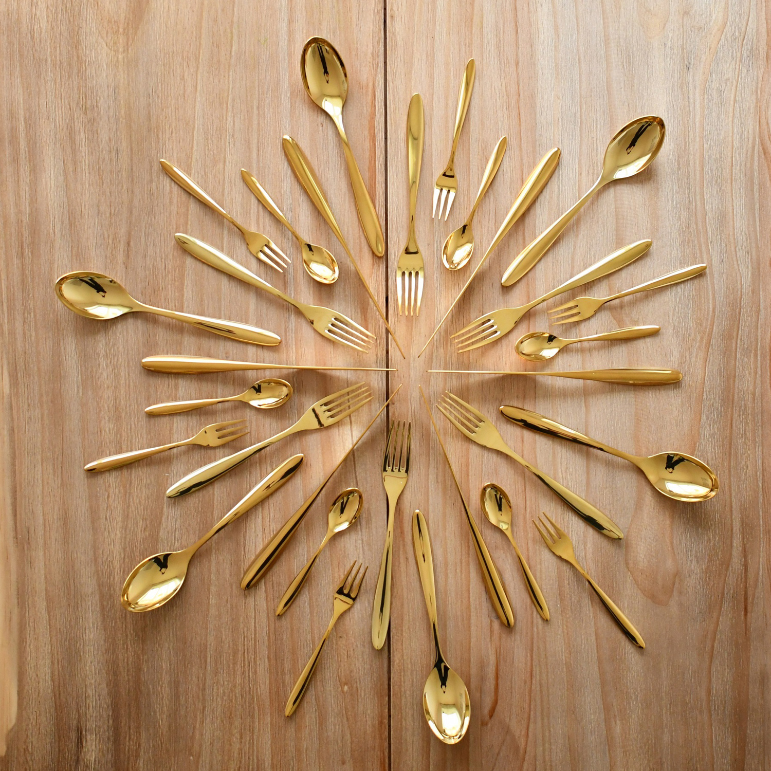 Blue Chilli Design Besteck-Set AVANT gold 30-teilig Edelstahl poliert für 6 Personen