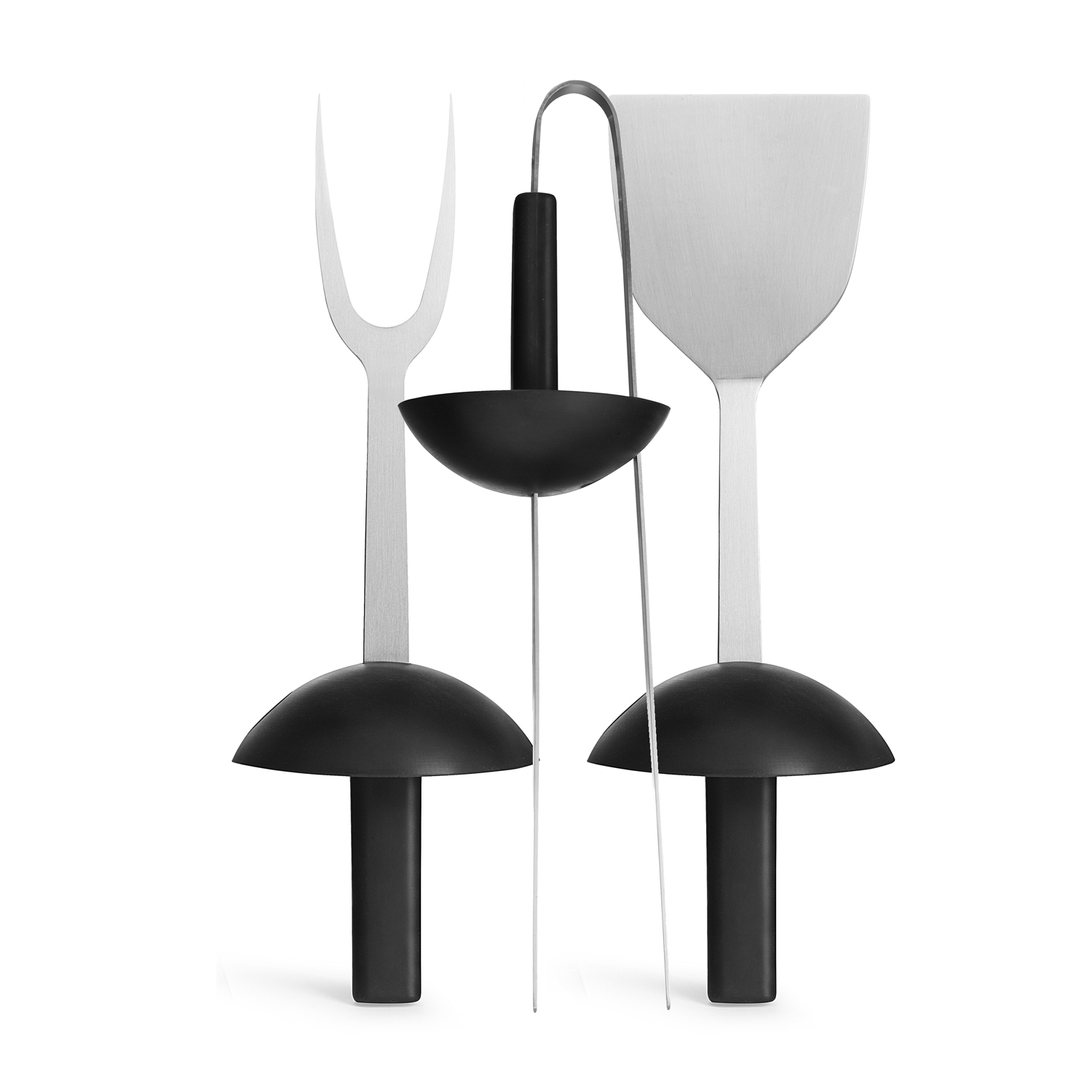 Born in Sweden Grillbesteck Set Edelstahl Silikongriff Design von Pascal Charmoli