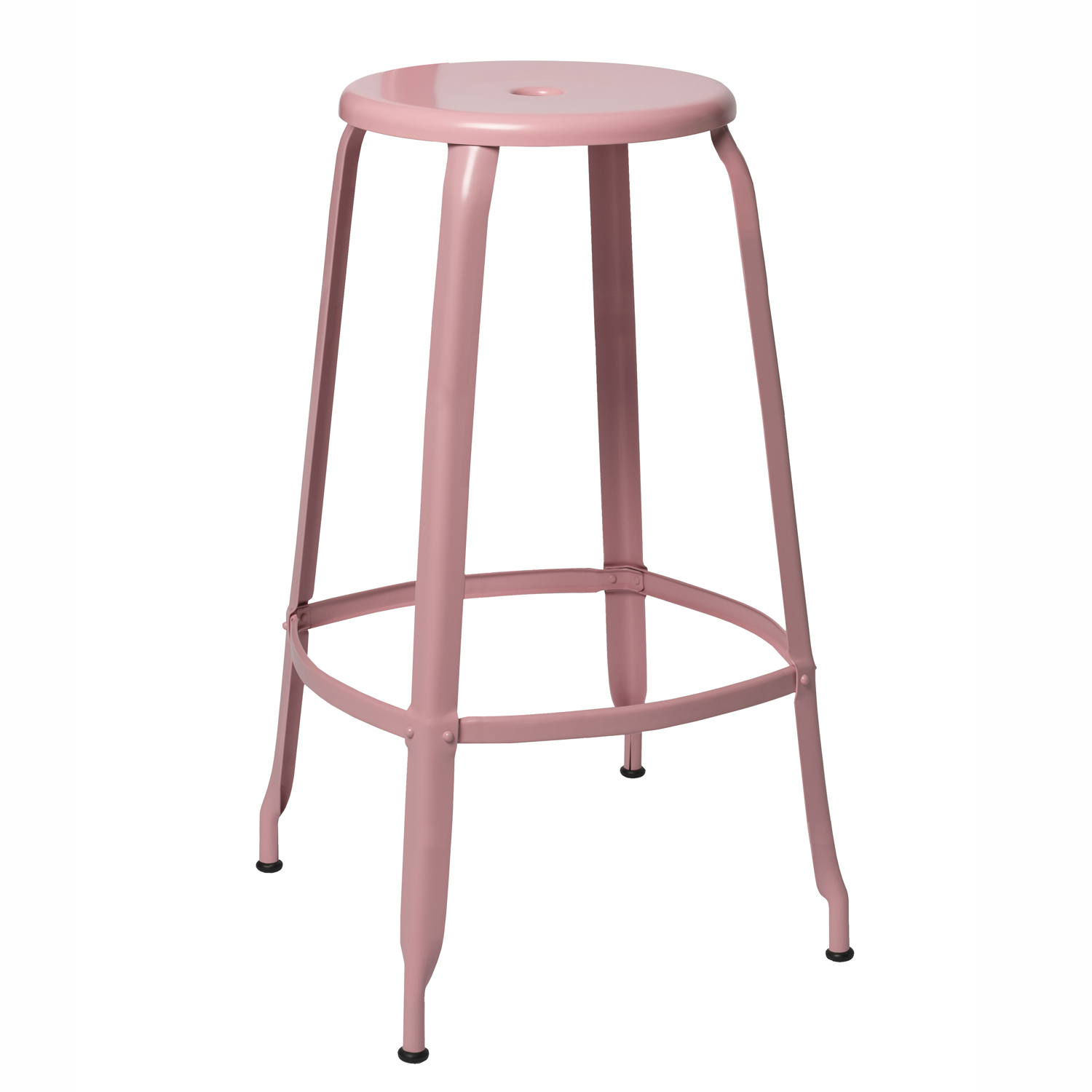 CHAISES Nicolle Barhocker hellrosa Sitzhöhe 75cm Metall Matte Light Pink