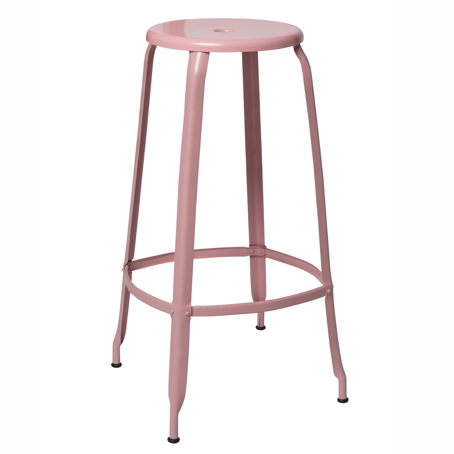 CHAISES Nicolle Barhocker hellrosa Sitzhöhe 80cm Metall Matte Light Pink