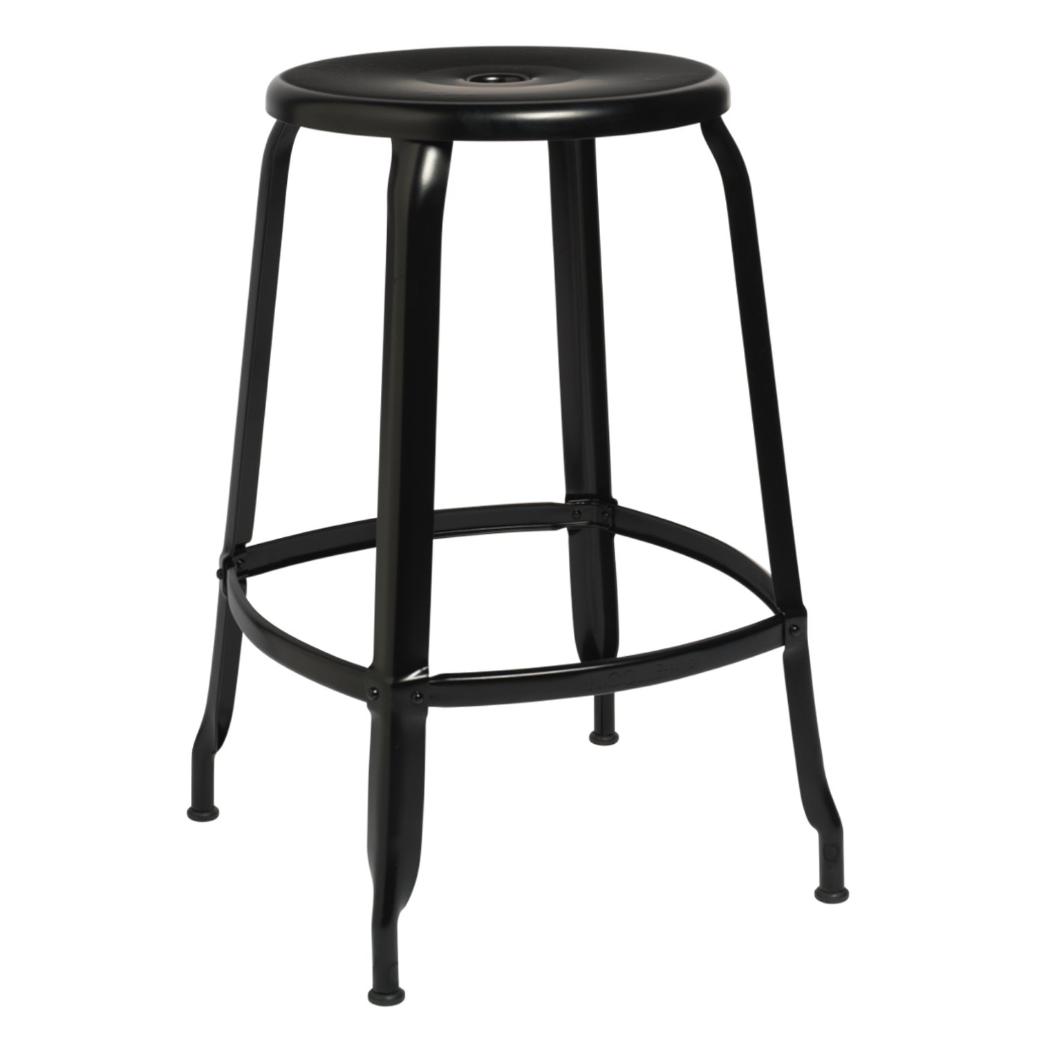 CHAISES Nicolle Barhocker tiefschwarz Sitzhöhe 60cm Metall Matte Black