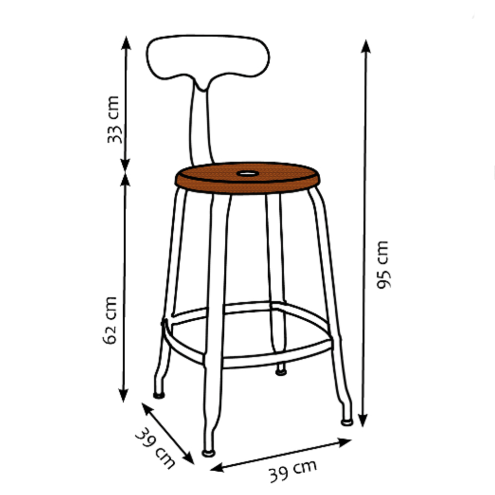 CHAISES Nicolle Barstuhl caramel narzissengelb Sitzhöhe 62cm Holz caramel und Metall Glossy Daffodil Yellow