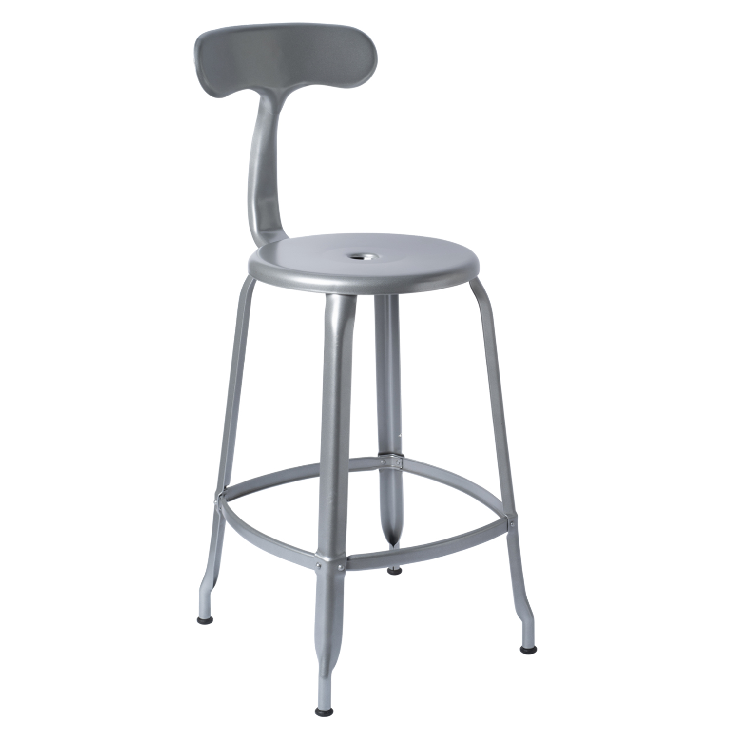 CHAISES Nicolle Barstuhl hellgrau Sitzhöhe 60cm Metall Steel Grey