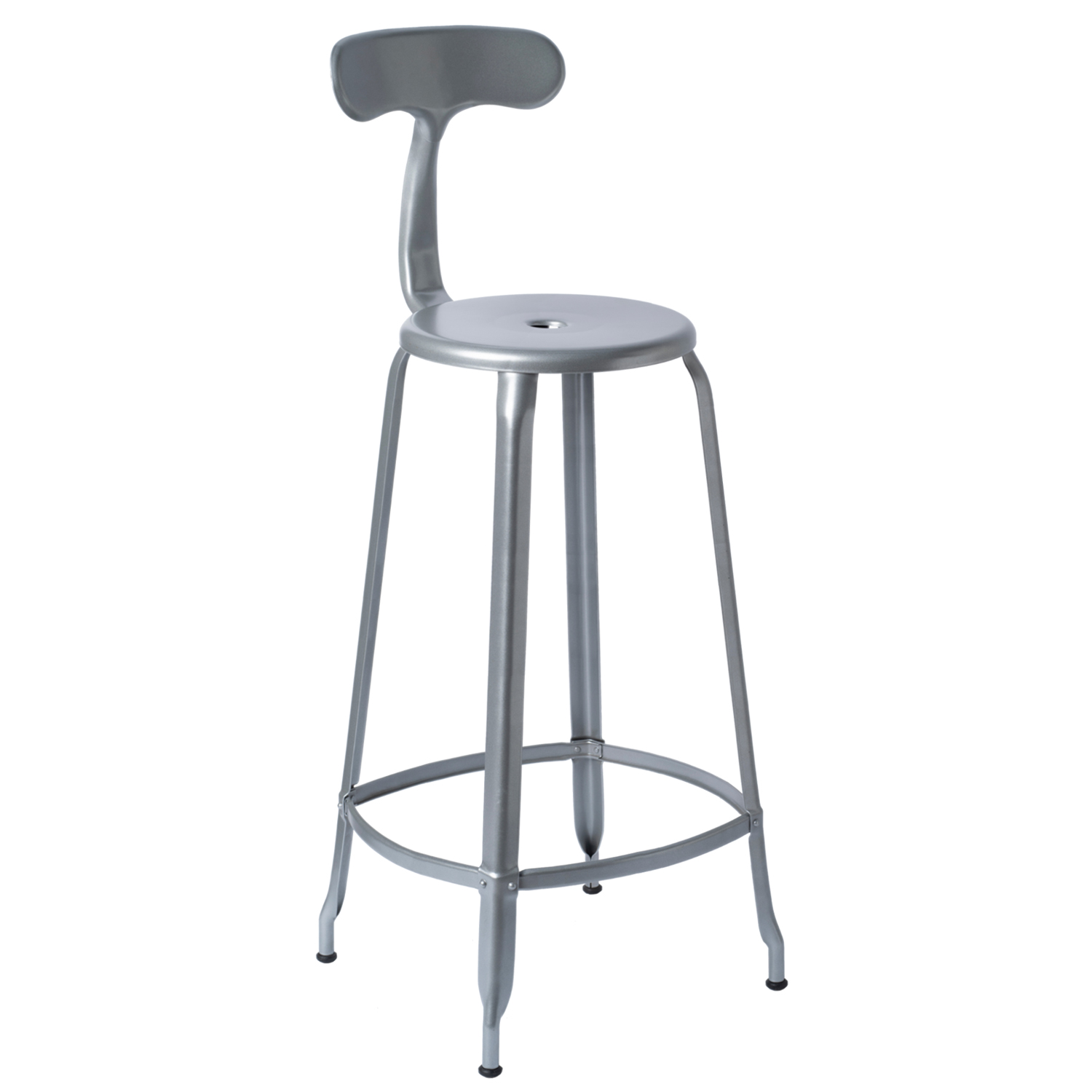 CHAISES Nicolle Barstuhl hellgrau Sitzhöhe 80cm Metall Steel Grey