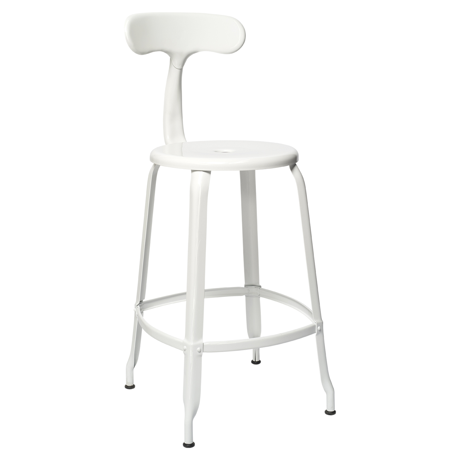 CHAISES Nicolle Barstuhl verkehrsweiss Sitzhöhe 60cm Metall White weiss