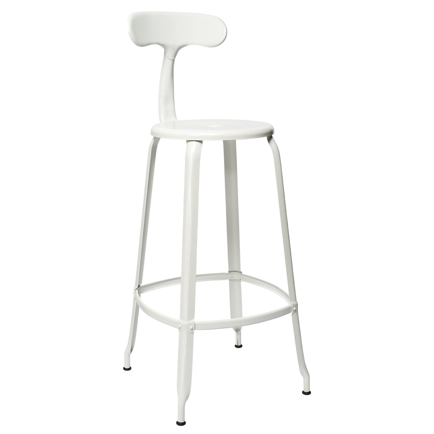 CHAISES Nicolle Barstuhl verkehrsweiss Sitzhöhe 75cm Metall White weiss