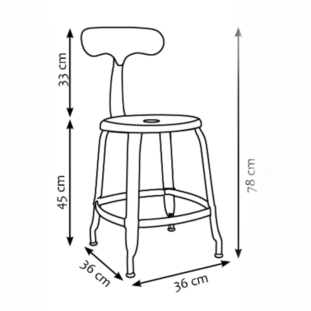 CHAISES Nicolle Stuhl anthrazit Sitzhöhe 45cm Metall Matte Dark Steel