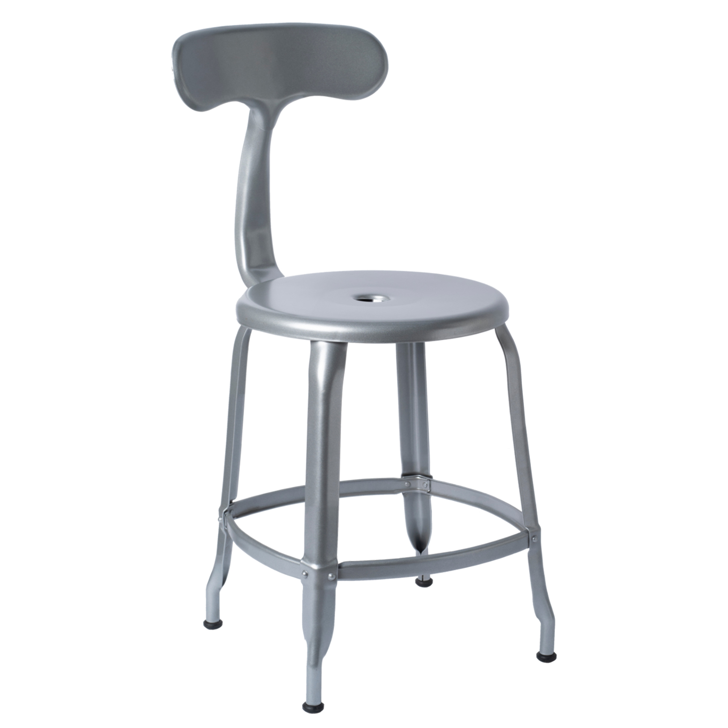 CHAISES Nicolle Stuhl hellgrau Sitzhöhe 45cm Metall Steel Grey