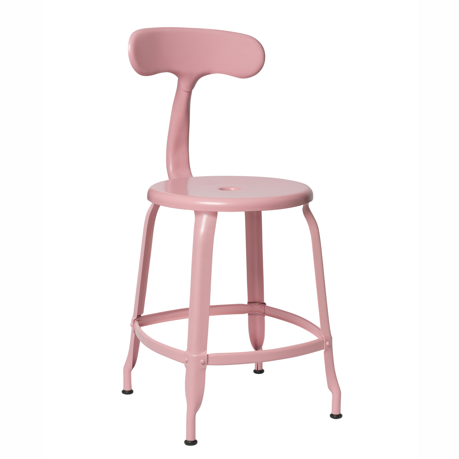 CHAISES Nicolle Stuhl hellrosa Sitzhöhe 45cm Metall Matte Light Pink