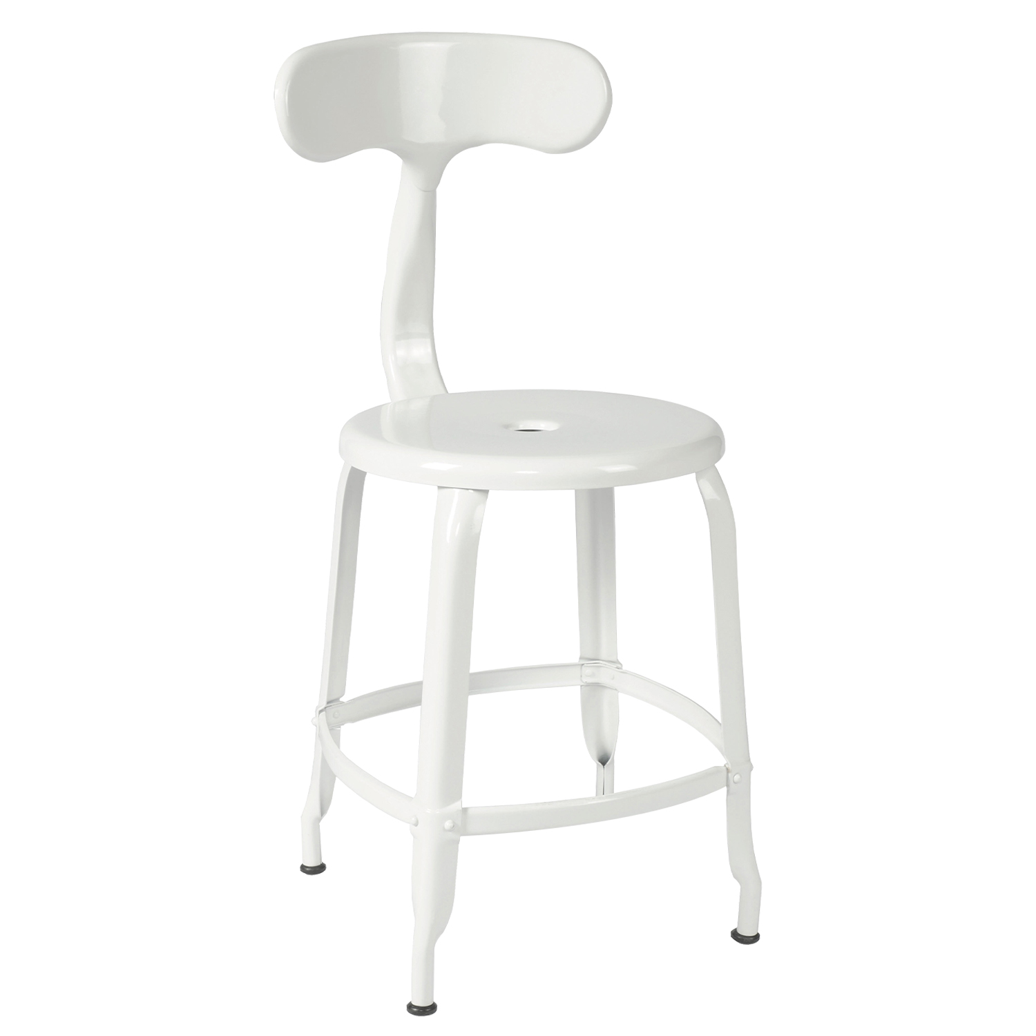 CHAISES Nicolle Stuhl verkehrsweiss Sitzhöhe 45cm Metall White weiss