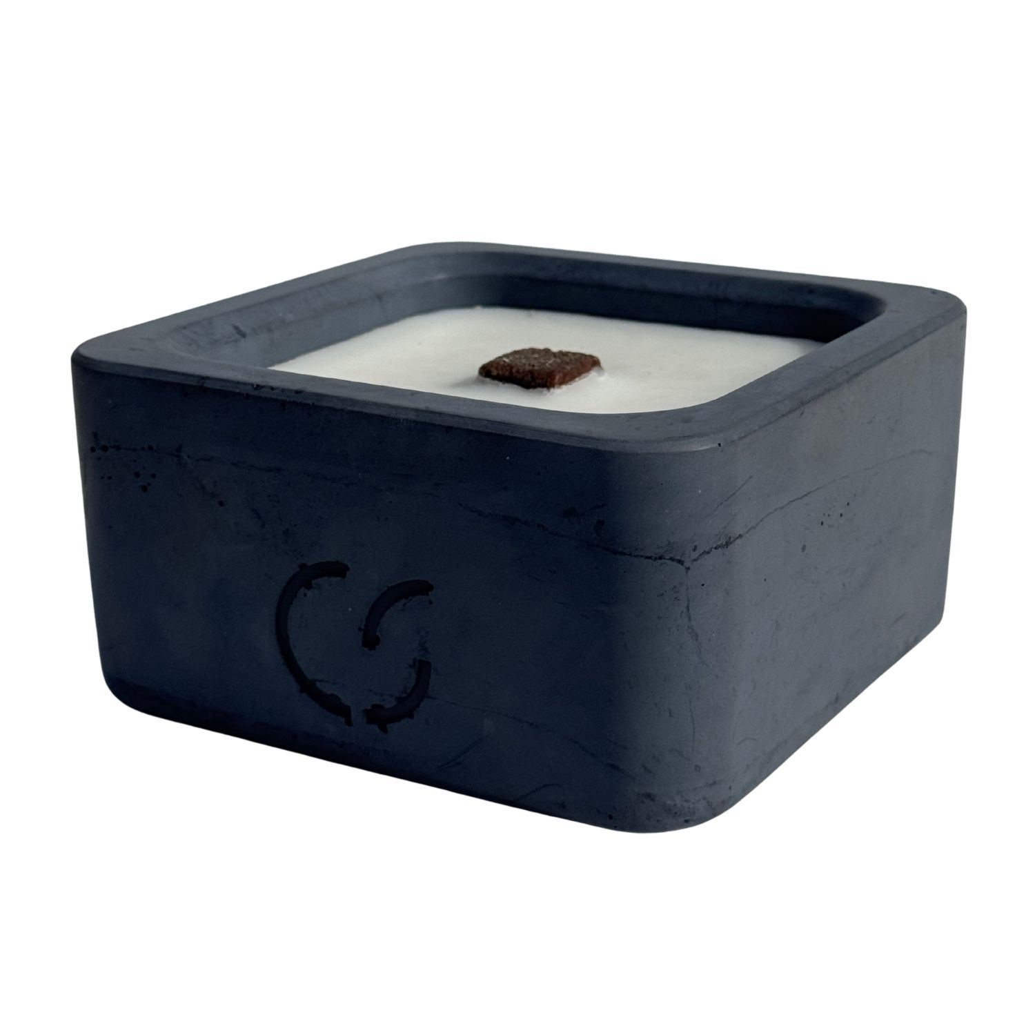 CS-Beton Tischfeuer FLAT dunkelgrau 10 cm eckig In- und Outdoor-Deko mit Betonabdeckung