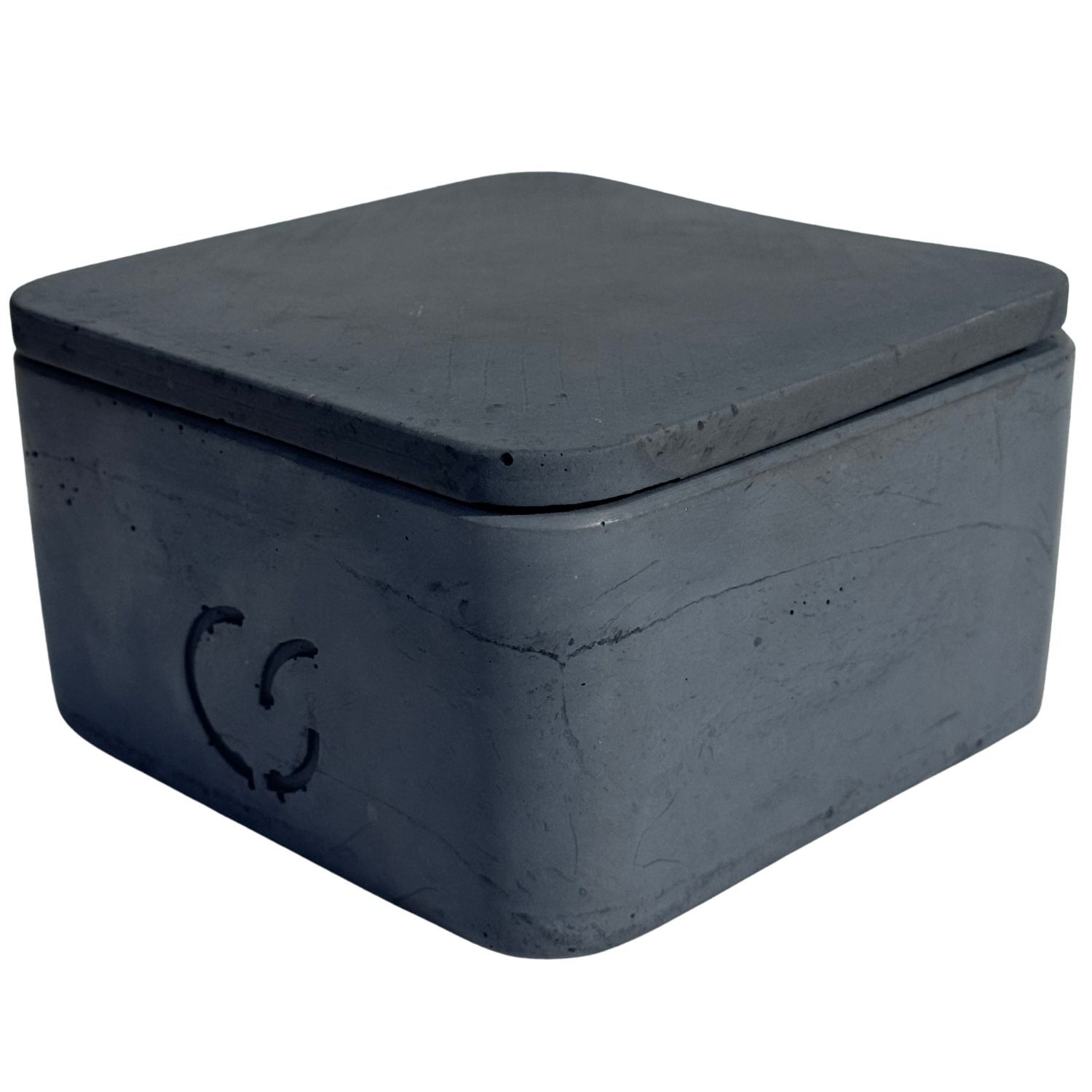 CS-Beton Tischfeuer FLAT dunkelgrau 10 cm eckig In- und Outdoor-Deko mit Betonabdeckung