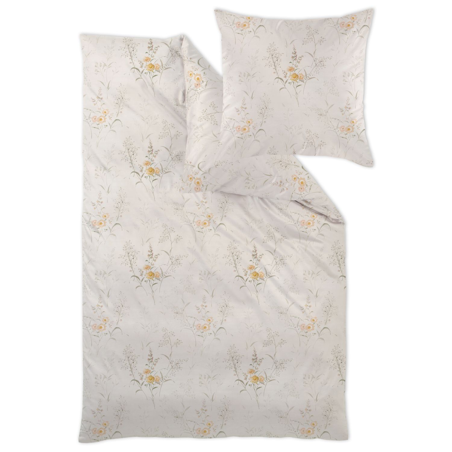Curt Bauer Bettwäsche Mako Satin Softly pure Bettbezug mit Kissen gedruckt merzerisiert