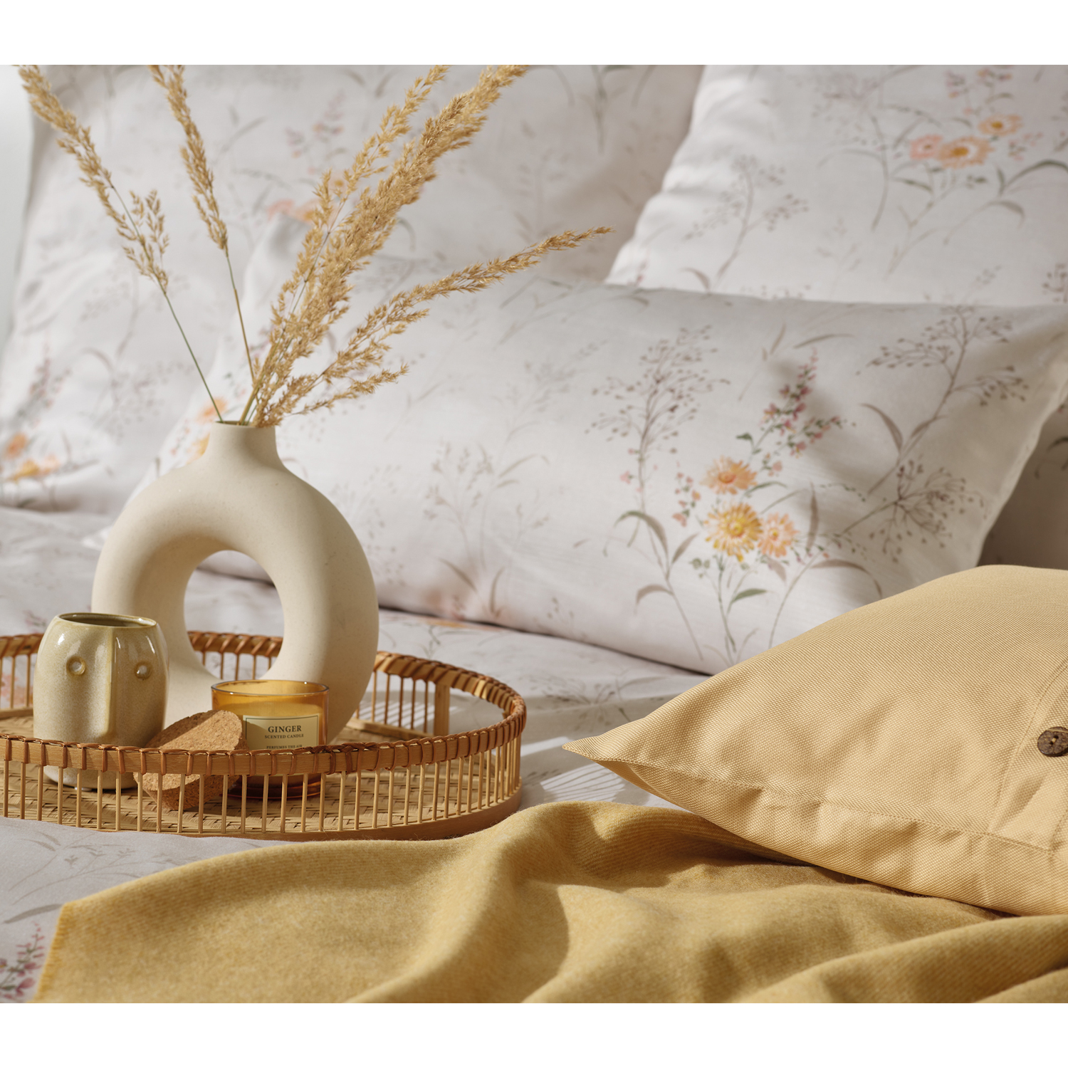 Curt Bauer Bettwäsche Mako Satin Softly pure Bettbezug mit Kissen gedruckt merzerisiert