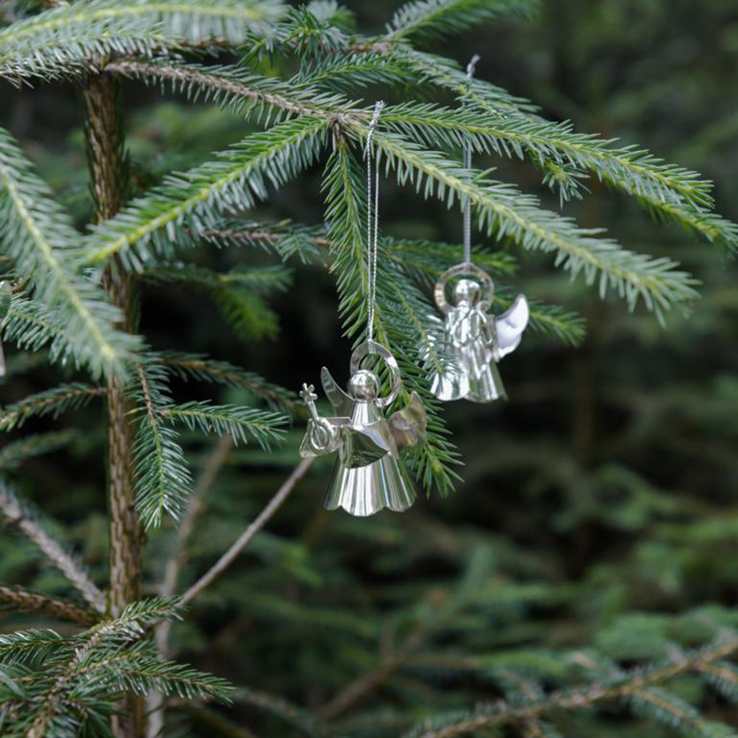 EDZARD Baumschmuck Engel mit Instrumenten 8er Set hochwertig versilberter Weihnachtsschmuck