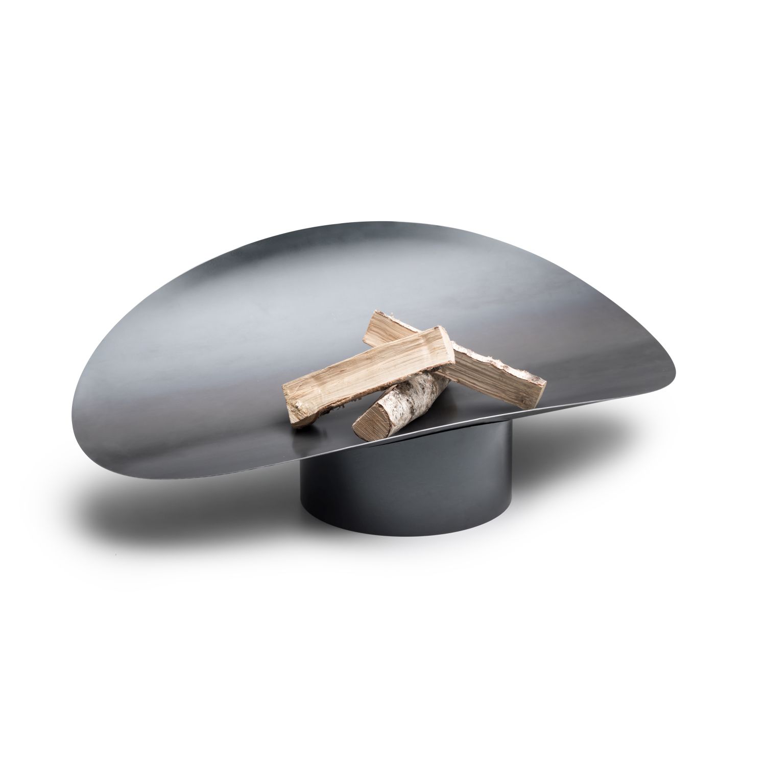 ELLIPSE Feuerschale Feuerschale mit Grill-Möglichkeit schwenkbare Brennschale Corten-Stahl