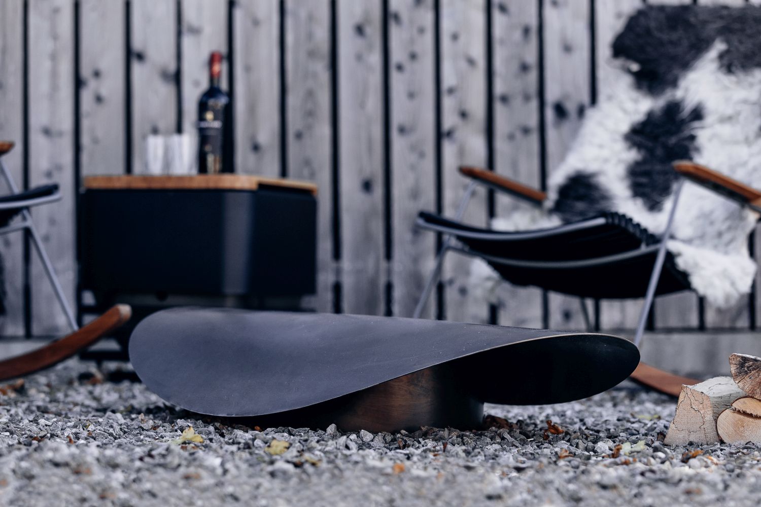 ELLIPSE Feuerschale Feuerschale mit Grill-Möglichkeit schwenkbare Brennschale Corten-Stahl