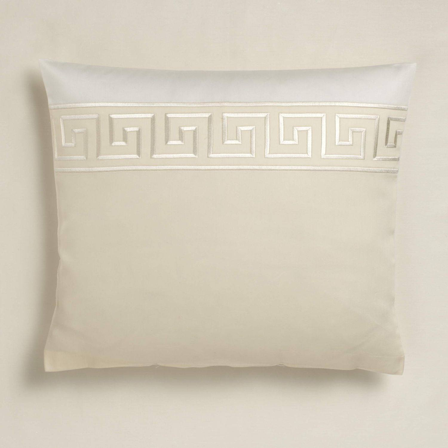 Elegante Kissenhülle Mako Satin EL GRECO natur atmungsaktiv