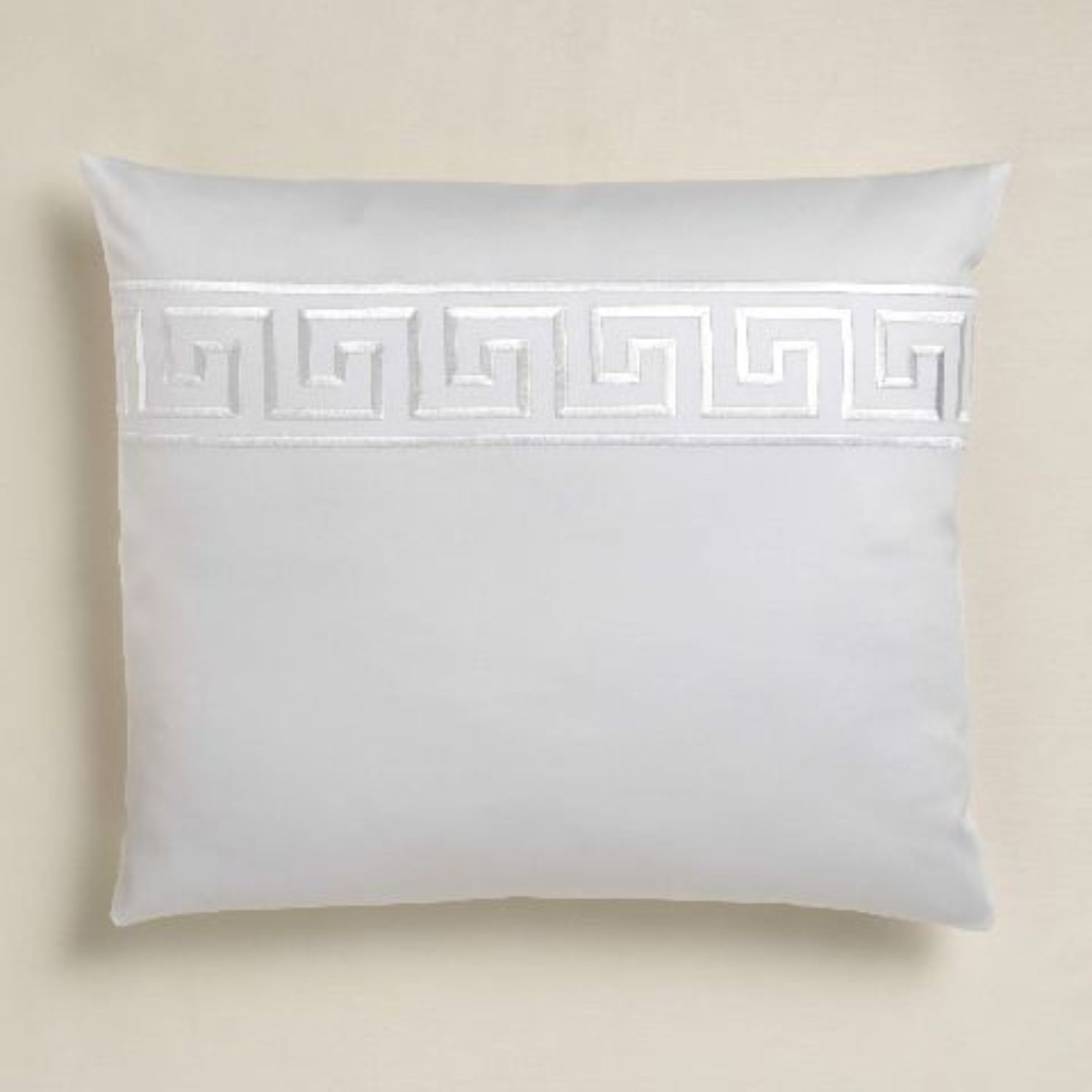 Elegante Kissenhülle Mako Satin EL GRECO weiß atmungsaktiv