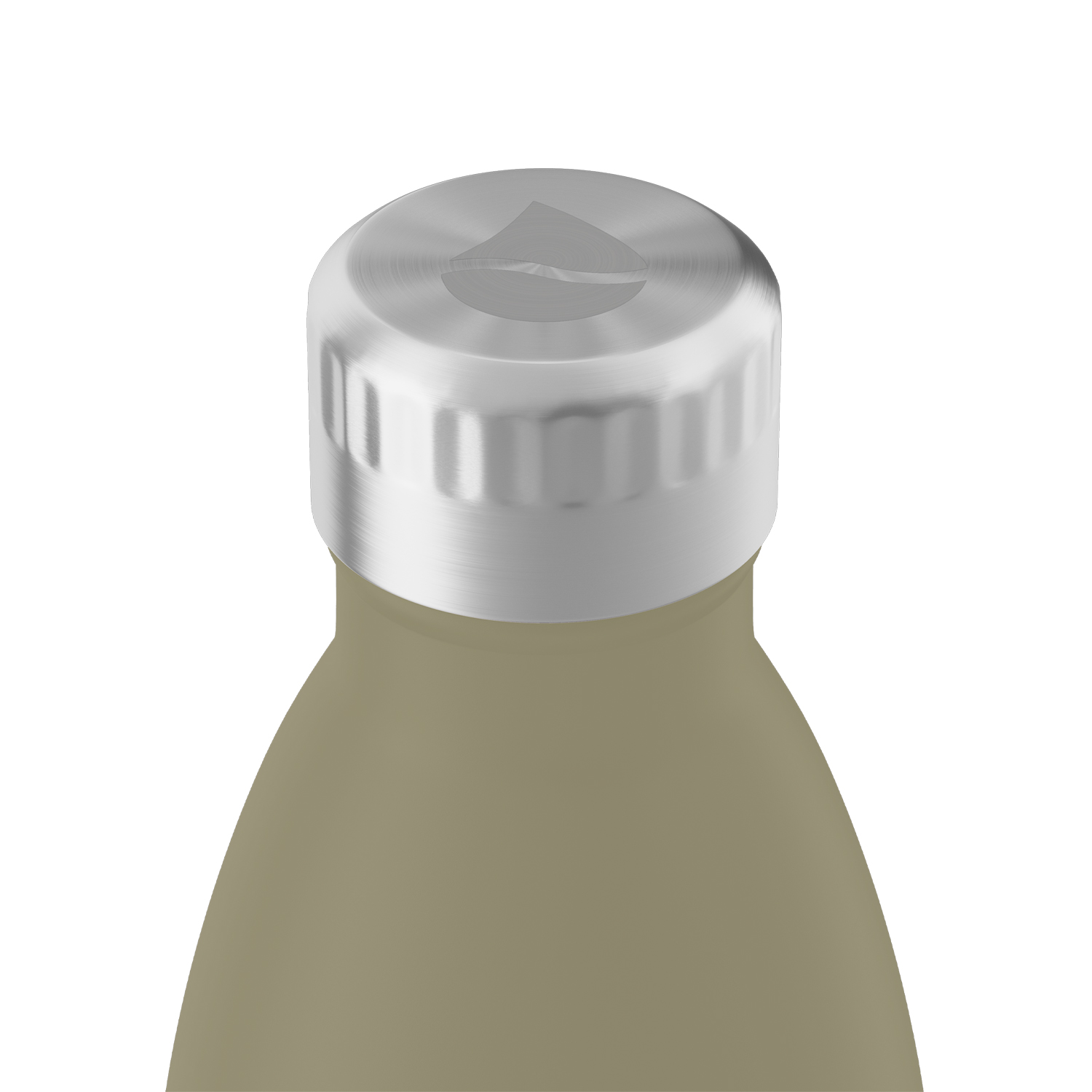 FLSK Trinkflasche Edelstahl khaki Inhalt 750ml Thermosflasche Trinköffnung 3,4cm in Geschenkbox