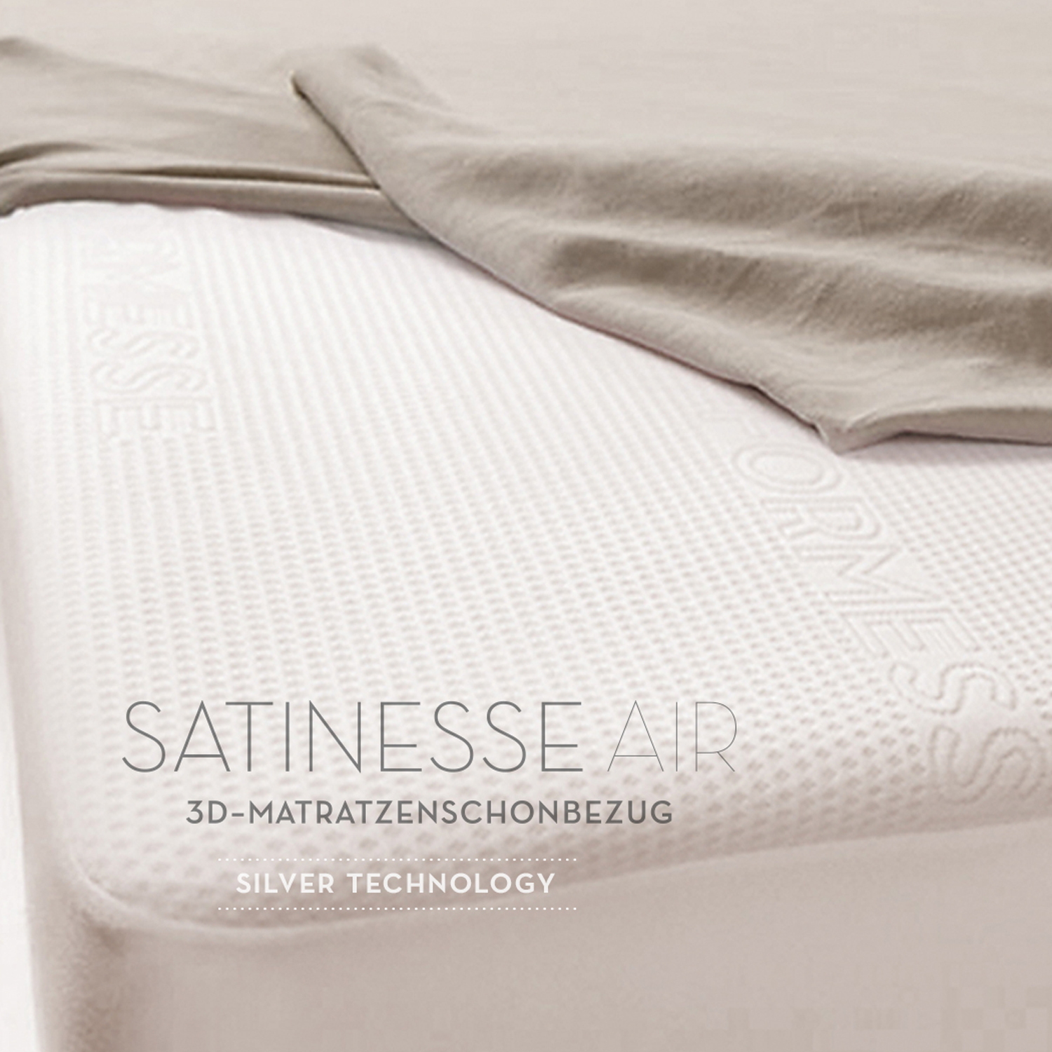 FORMESSE Matratzenschoner Satinesse Air Silver wollweiß 90x210cm