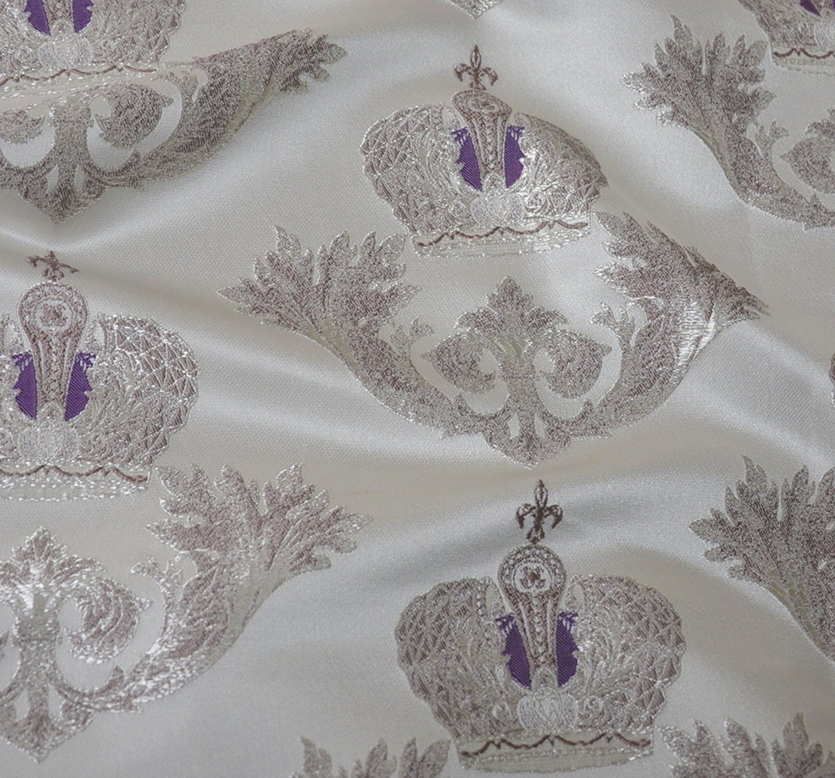 Glööckler Deko Jacquard mit Kronen Meterware 