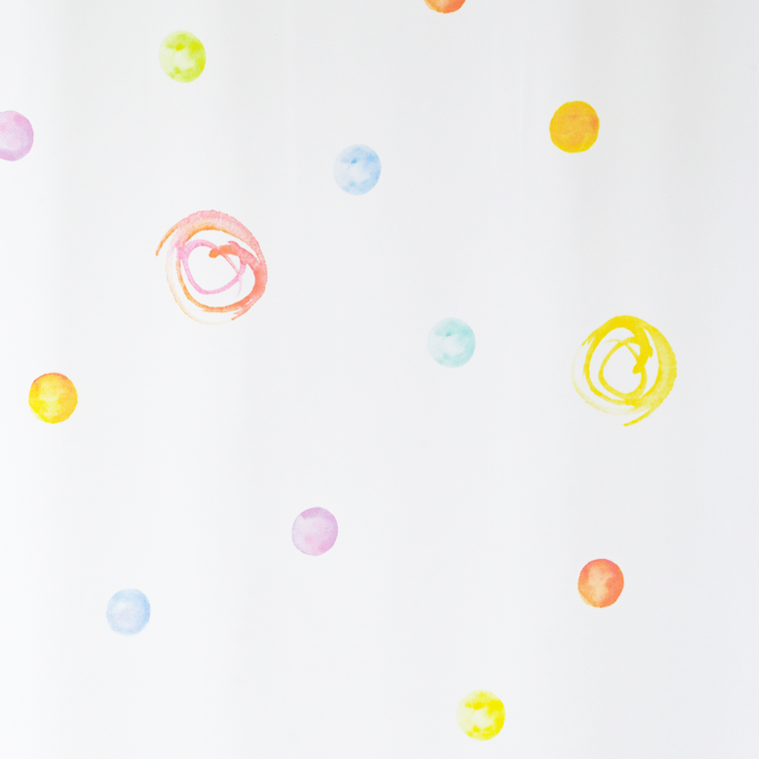 HOMING Vorhang mit verdeckten Schlaufen Bubble multicolor Transparente Gardine mit bunten Kreisen