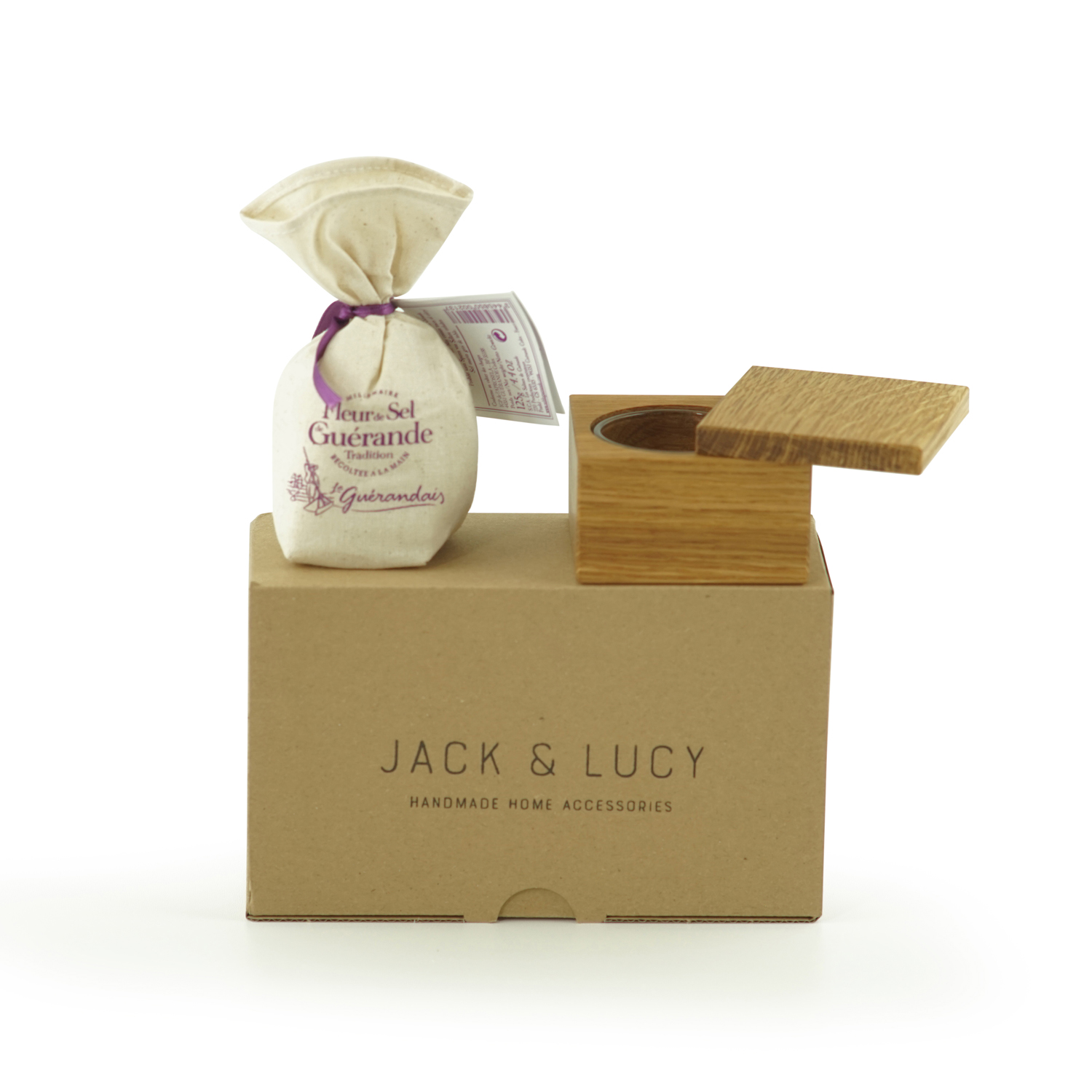 Jack&Lucy Geschenkset Gewürzdose Eiche Deckel mit Magnetgelenk sehr dicht