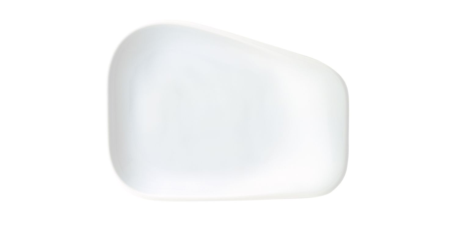 KAHLA Elixyr weiß Platte mini 18 cm weißes Porzellan in ungewöhnlichen Formen