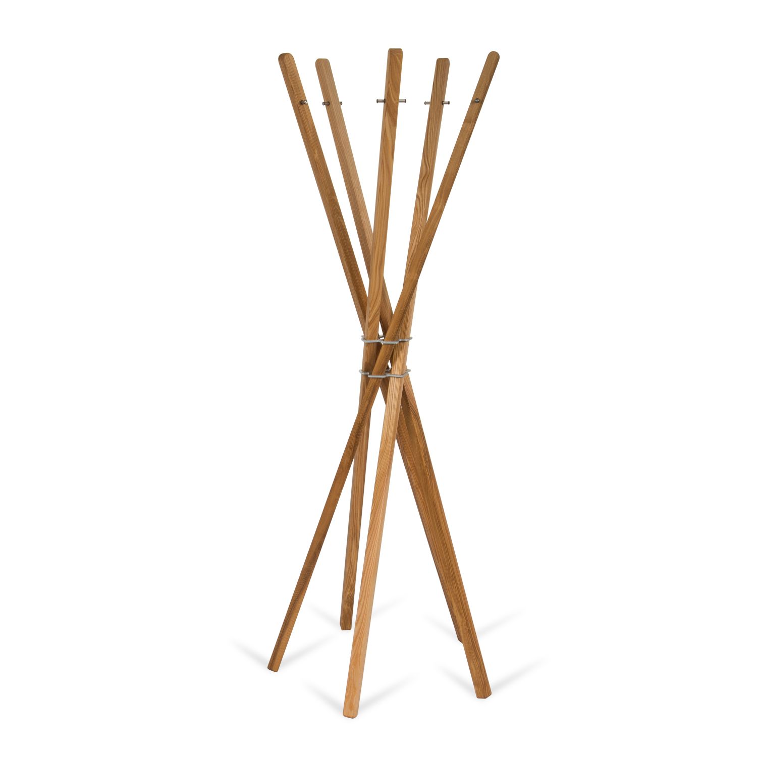 Keilbach Standgarderobe MARY 5 Stäbe esche Höhe 162cm Durchmesser unten 55cm massiver geölter Esche
