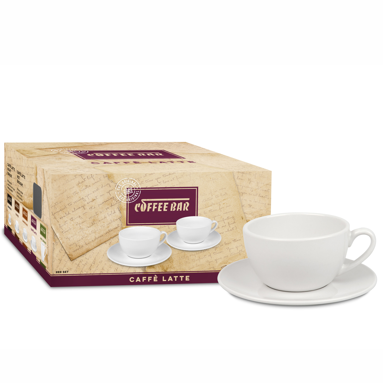 Könitz 2er Set Café au Lait Tassen Coffee Bar im Geschenkkarton 425ml