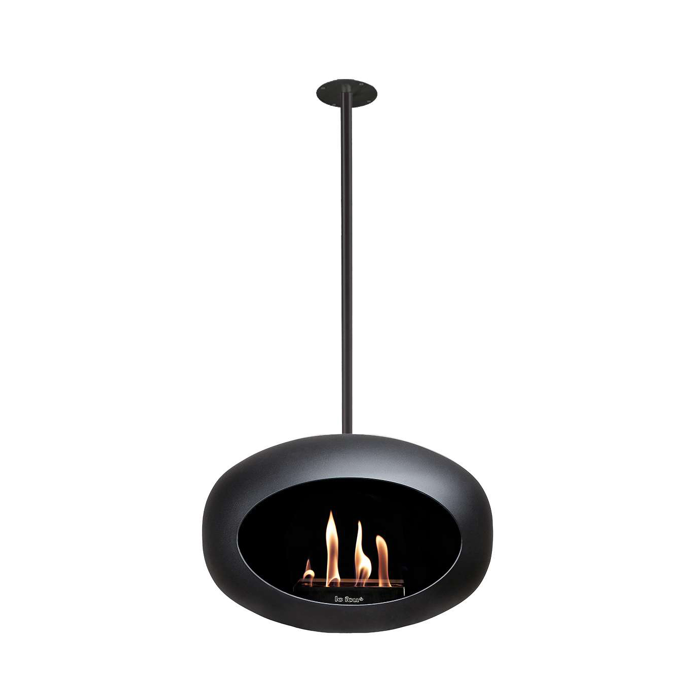 Le Feu Sky Bioethanol Kamin, hängend Schwarz 155cm, Stange 120cm, schwarz