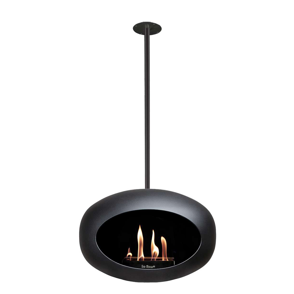 Le Feu Sky Bioethanol Kamin, hängend Schwarz 175cm, Stange 140cm, schwarz