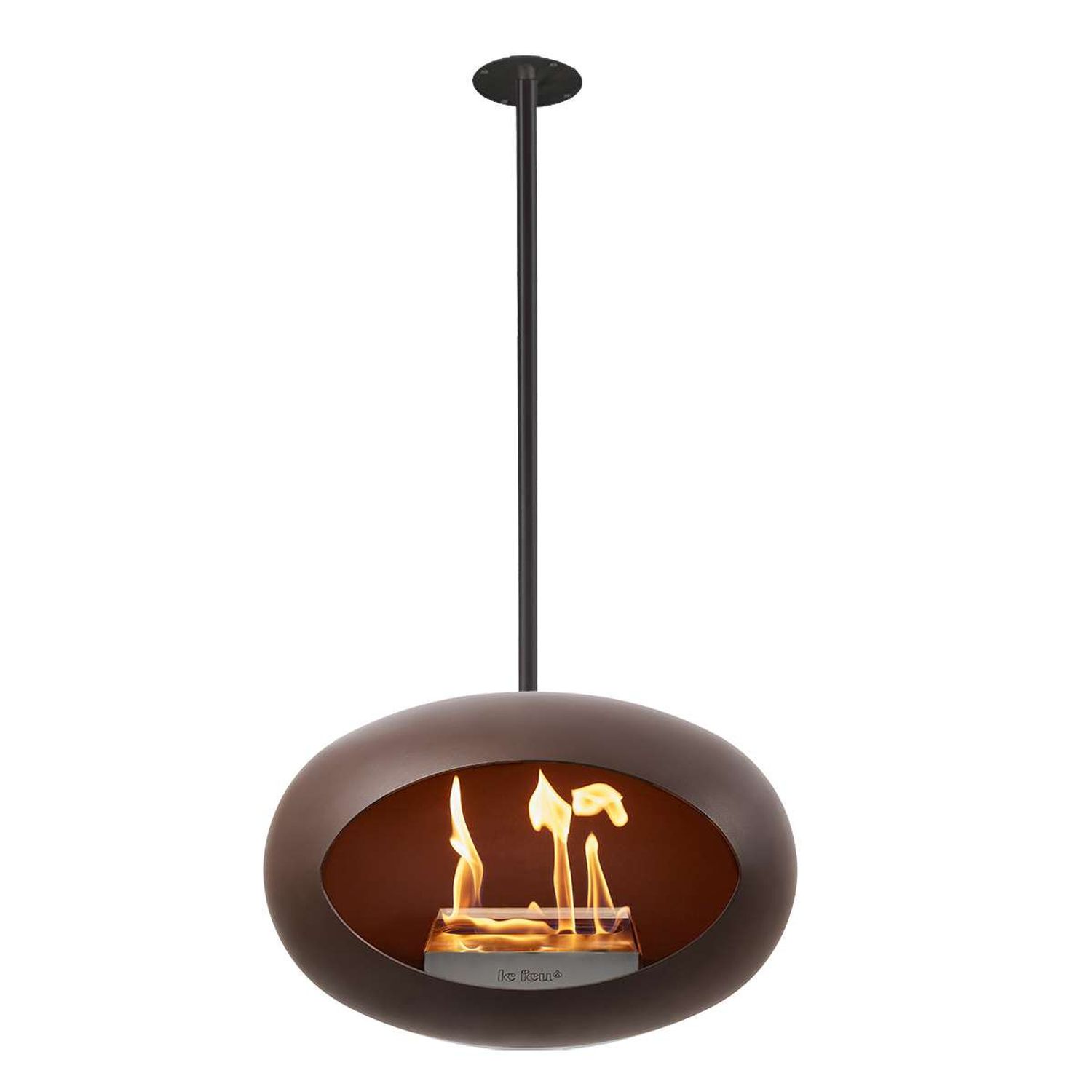 Le Feu Sky Bioethanol Kamin, hängend mocca 155cm, Stange 120cm, schwarz