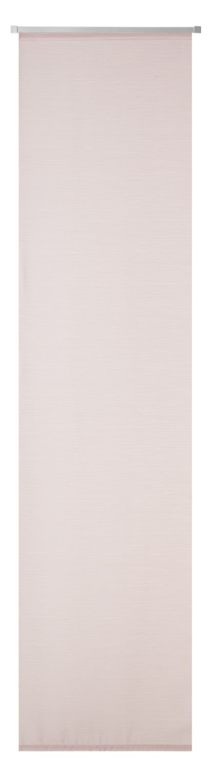 NEUTEX Flächenvorhang KANADA transparent 245x60cm rose mit Alupaneelwagen Aufhängungssystem