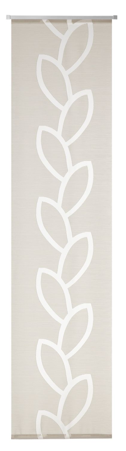 NEUTEX Flächenvorhang KANDIS 245x60 cm taupe mit Alupaneelwagen Aufhängungssystem