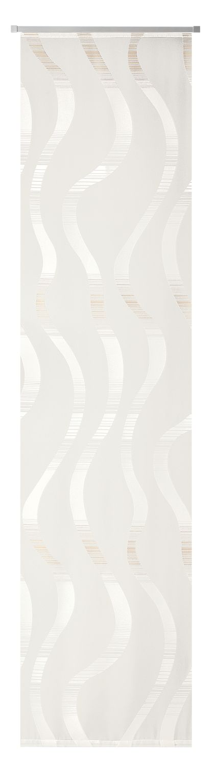 NEUTEX Flächenvorhang LEA 245x60cm wollweiß Schiebevorhang mit Alupaneelwagen Aufhängungssystem