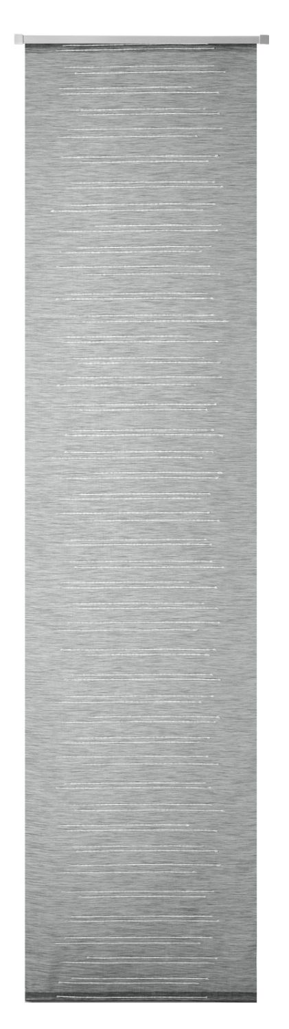 NEUTEX Flächenvorhang UNO 245x60cm anthrazit mit Alupaneelwagen Aufhängungssystem