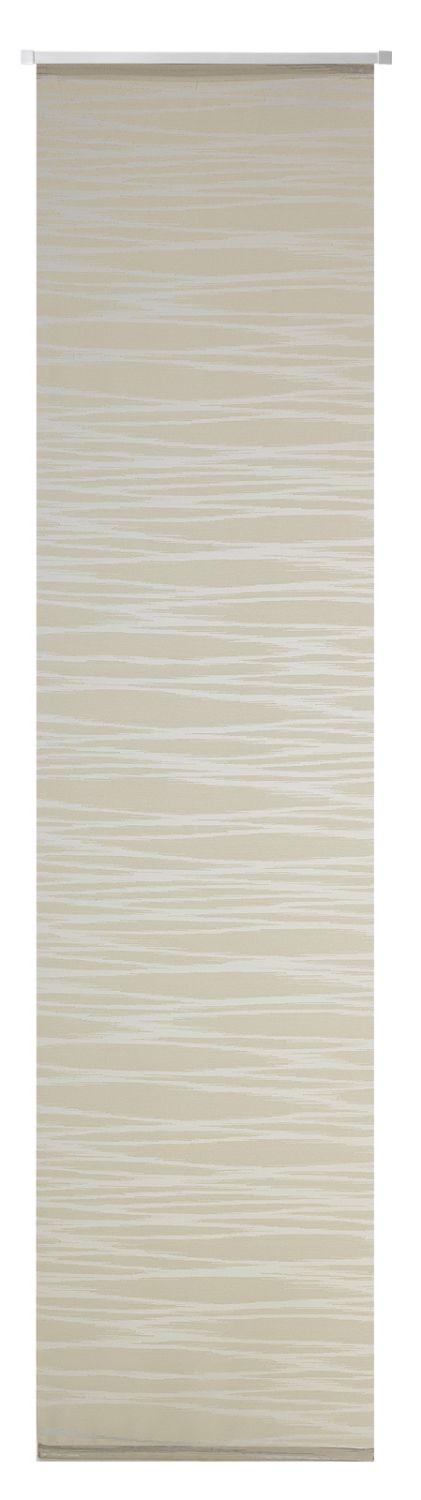 NEUTEX Flächenvorhang VITUS 245x60 cm taupe Schiebevorhang mit Alupaneelwagen Aufhängungssystem