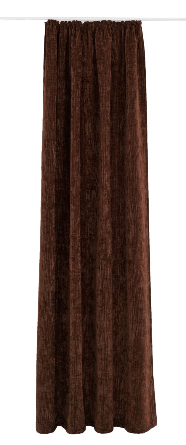 NEUTEX Schal Vorhang INUIT 245x145 cm dunkelbraun Schal mit Kräuselband