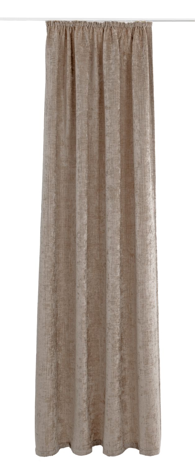 NEUTEX Schal Vorhang INUIT 245x145 cm taupe Schal mit Kräuselband