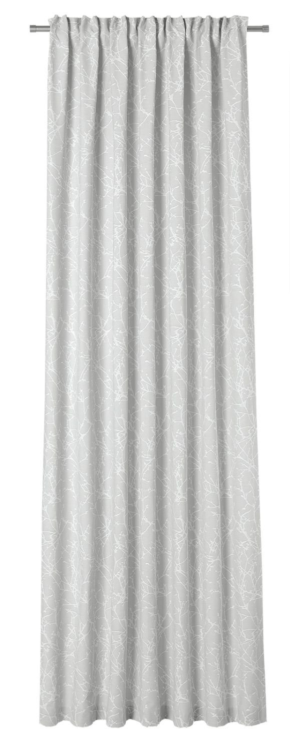 NEUTEX Schal Vorhang ZEN 245x142 cm silber Schal mit verdeckten Schlaufen auf der Rückseite